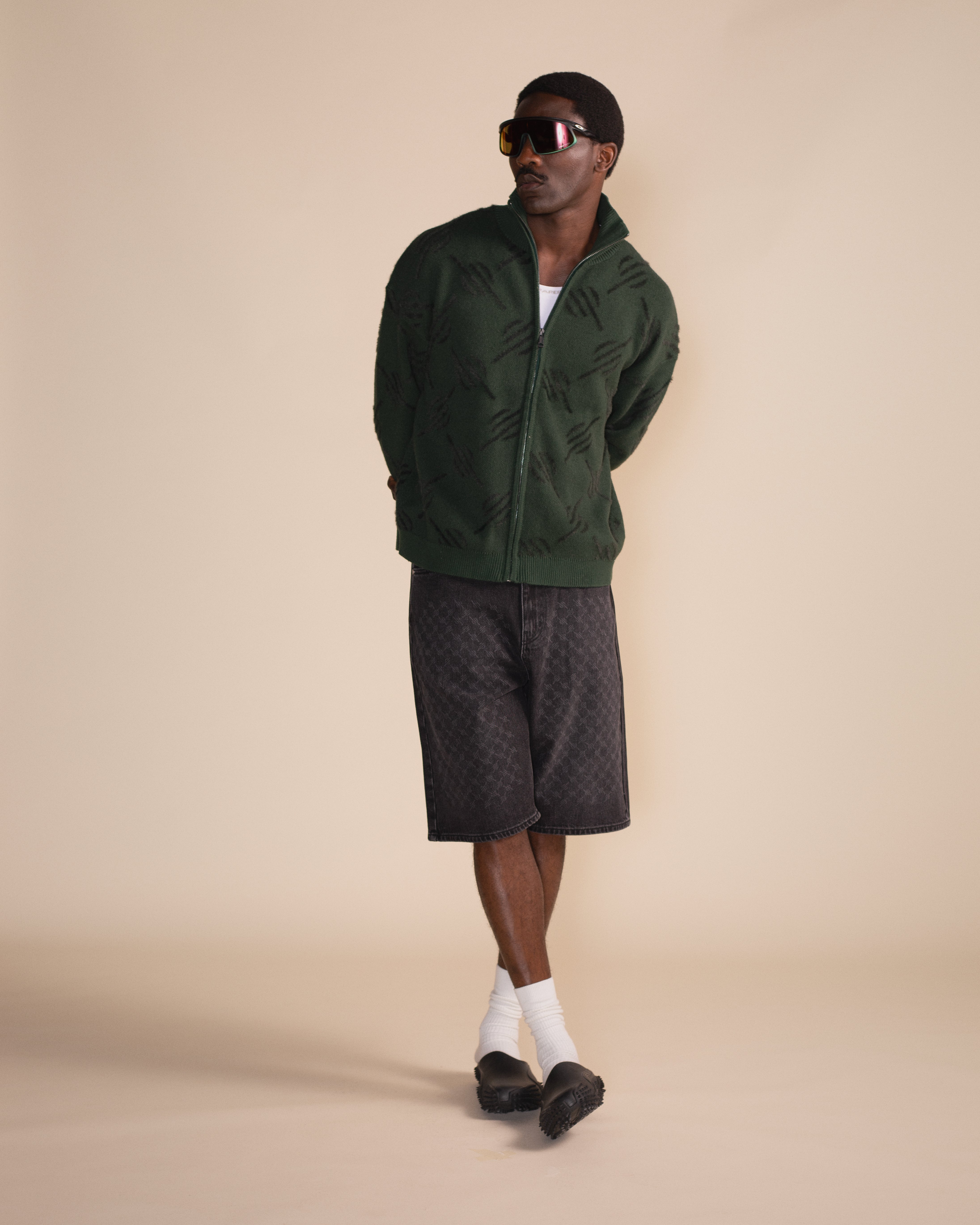 DP - Rosin Monogram Knit Zip Up - Modelshot - mens