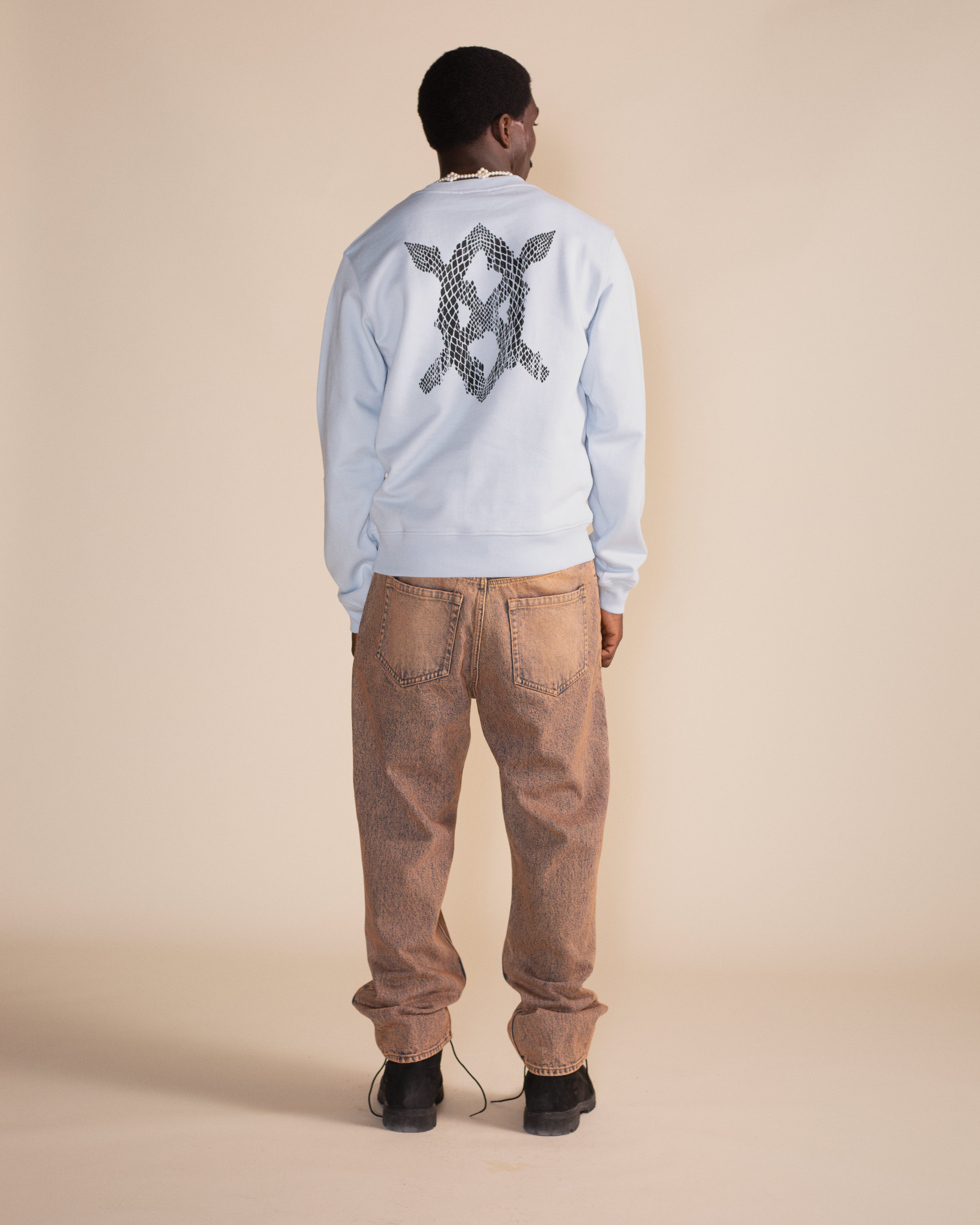 DP - Skyway Blue Snake Shield Sweater - Modelshot - mens