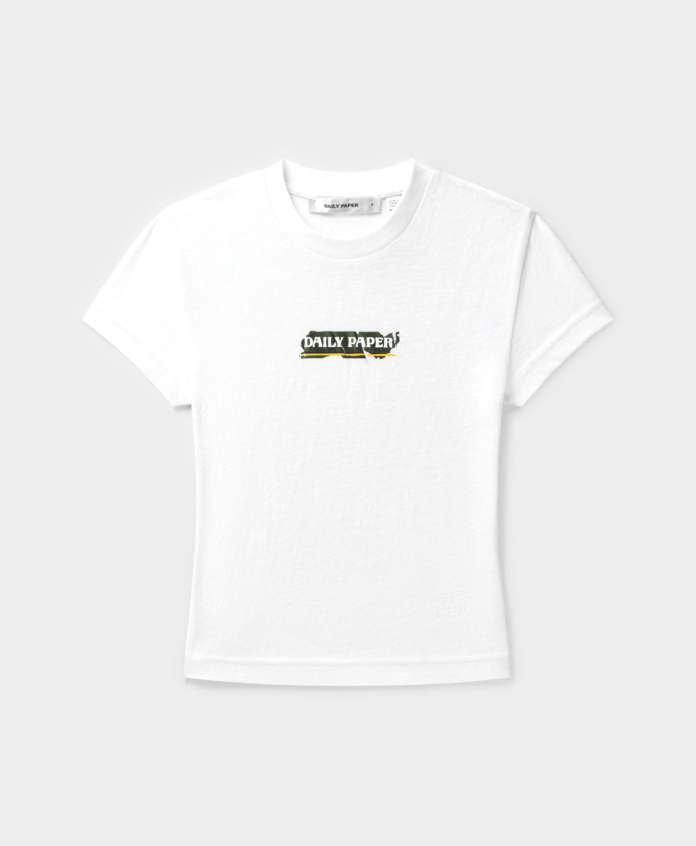DP - White Sticker Cap Sleeve T-Shirt - Packshot - front 