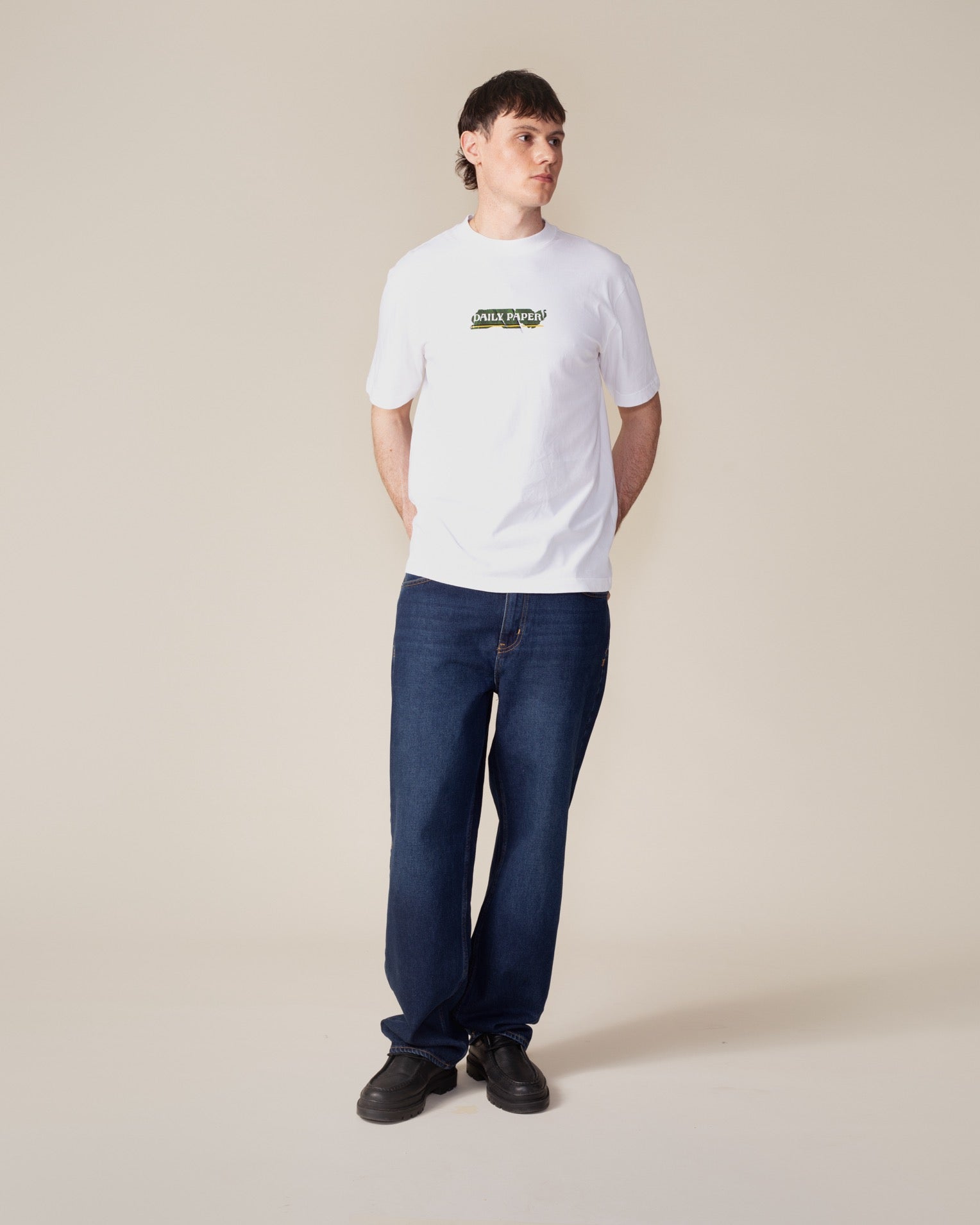 DP - White Sticker T-Shirt - Modelshot - Men