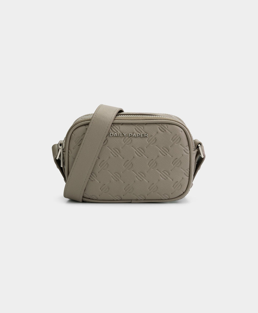 DP - Taupe Grey May Monogram Bag - Packshot - Front 