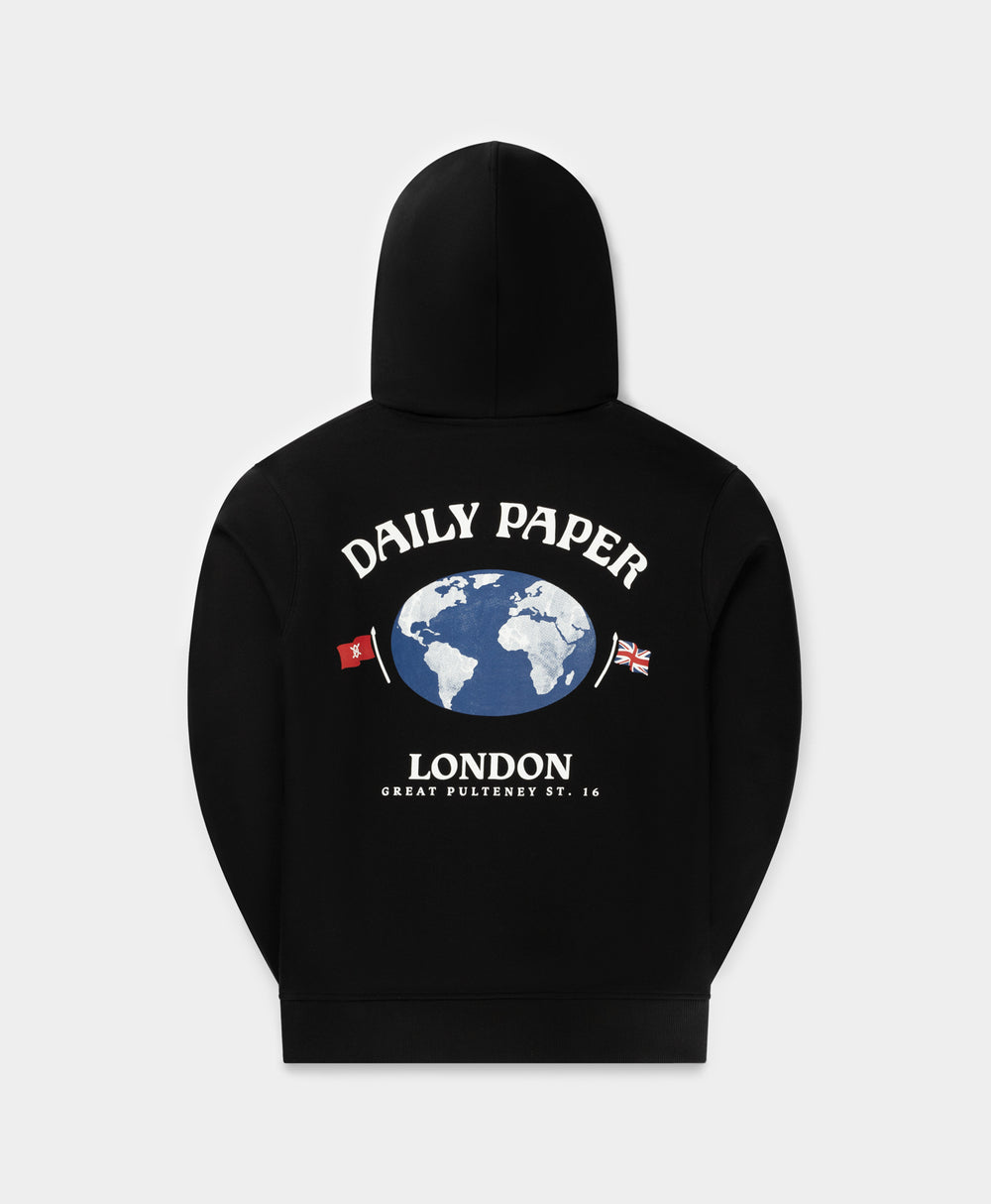 DP - Black London Store Hoodie - Packshot - front