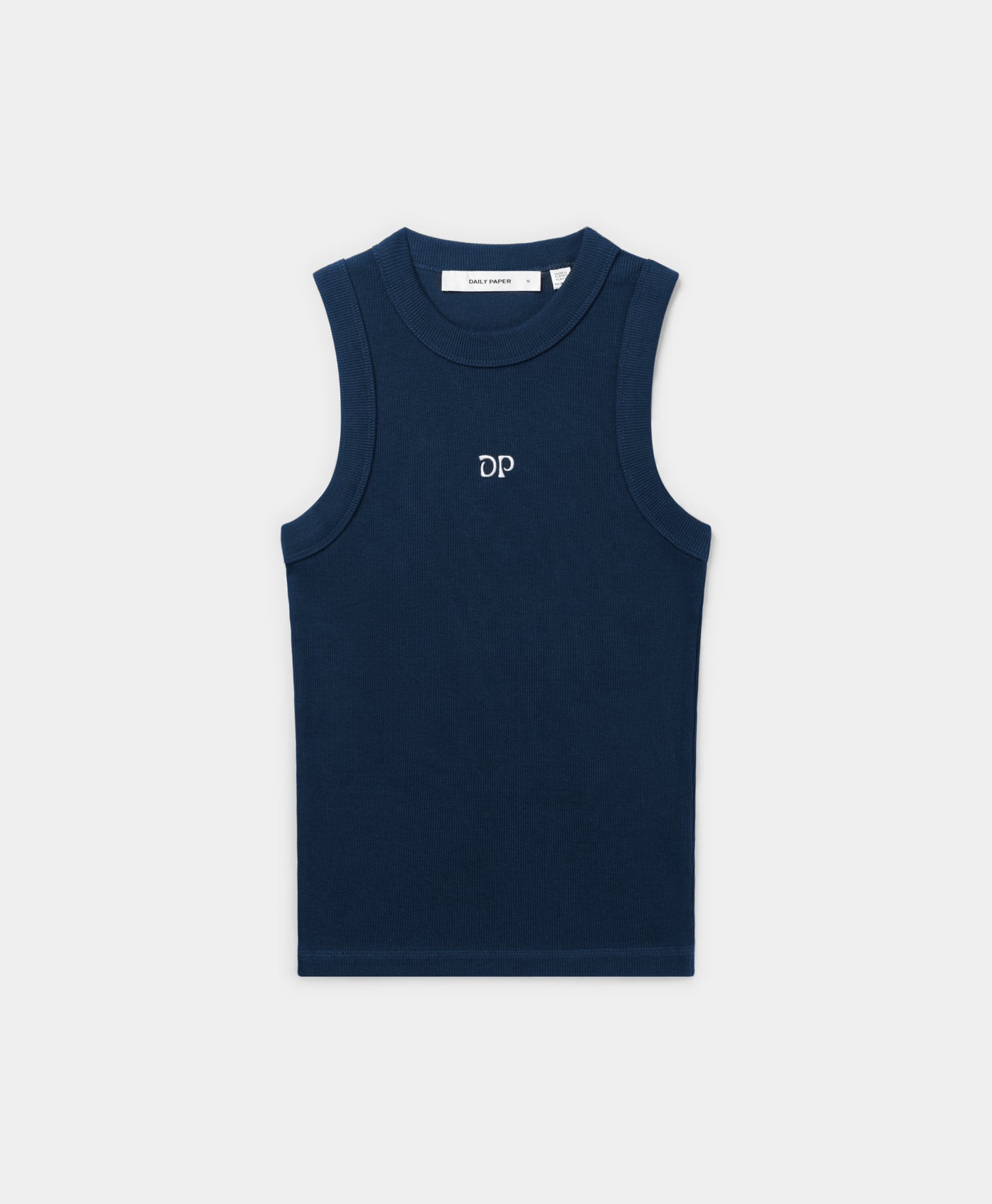 DP - Pageant Blue Unit Rib Tank Top - Packshot - Front