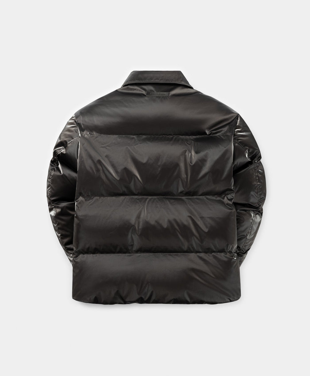 DP - Obsidian Black Whole Shirt Puffer Jacket - Packshot - Rear