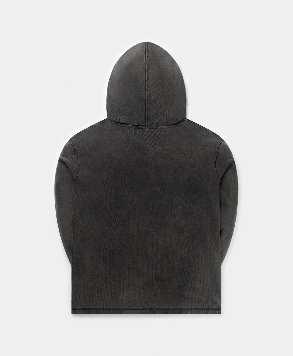 DP - Black Zawadi Rib Hoodie - Packshot - rear