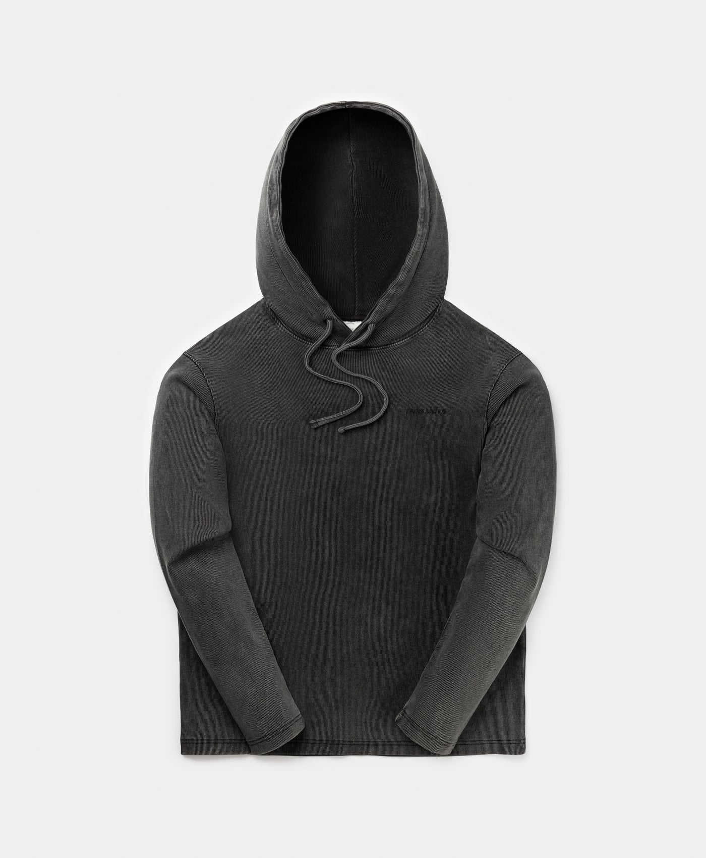 DP - Black Zawadi Rib Hoodie - Packshot - front 