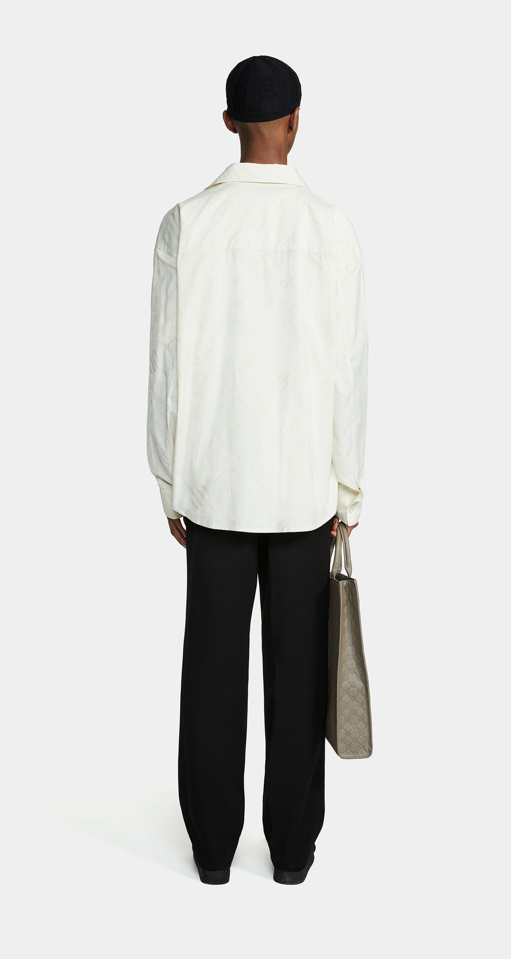 DP - Egret White Housni LS Shirt Repatch Monogram - Men - Rear