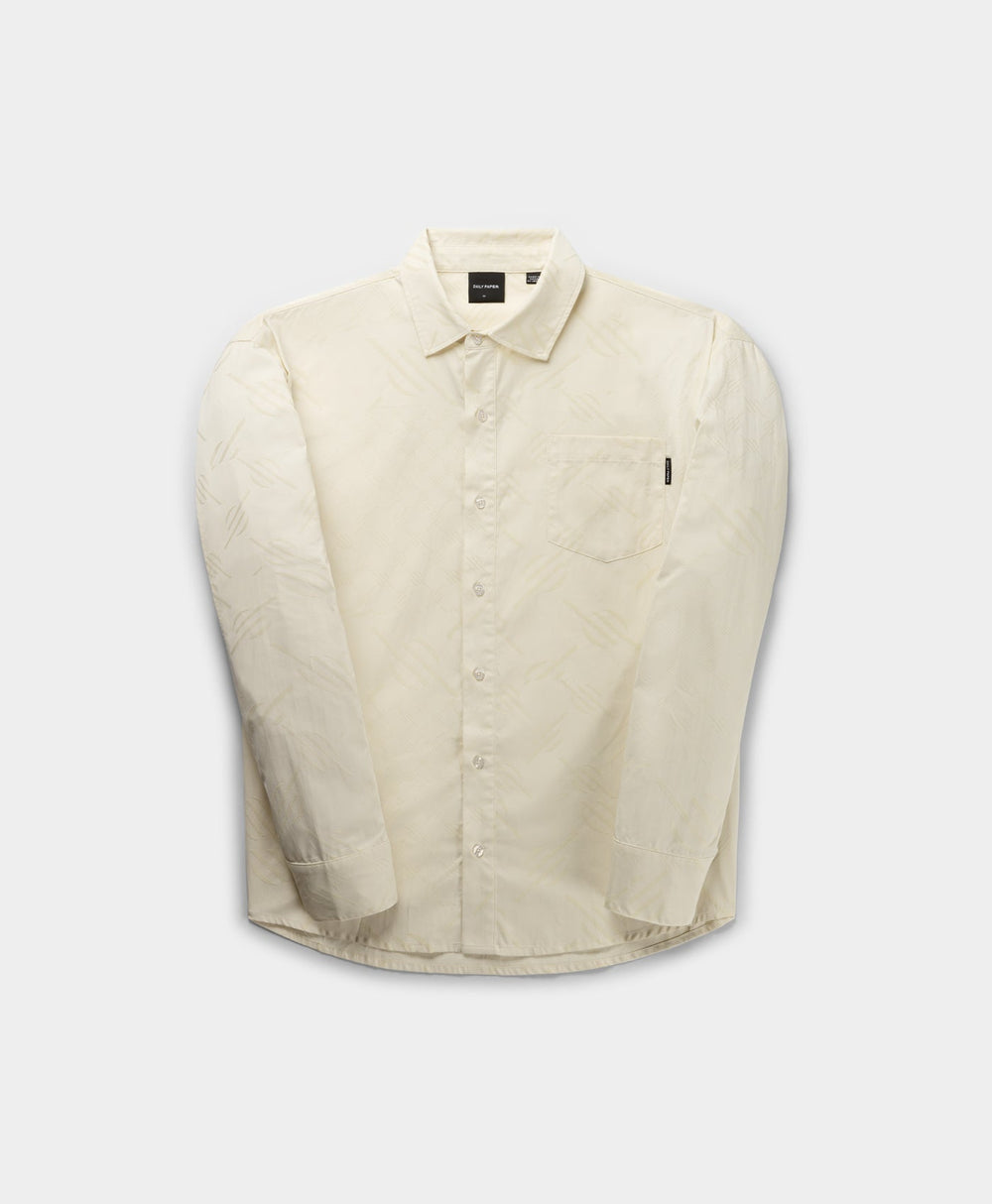 DP - Egret White Housni LS Shirt Repatch Monogram - Packshot - Front